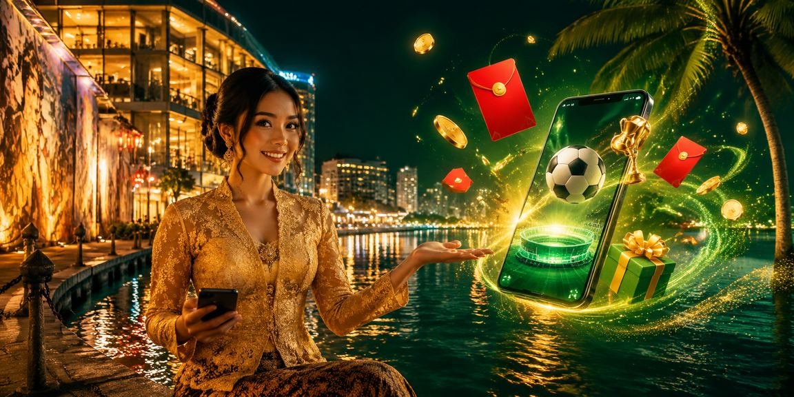 Sampul merah bonus kebaya gaya Melayu di Pulau Pinang Malaysia